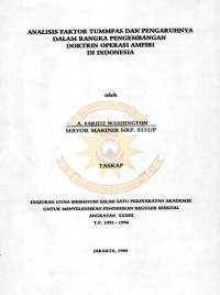 Analisis Faktor Tummpas Dan Pengaruh Dalam Rangka Pengembangan Doktrin Operasi AMFIBI Di Indonesia