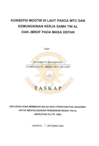 Konsepsi MOOTW Di Laut Pasca WTC Dan Kemungkinan Kerja Sama TNI AL dan JMSDF Pada Masa Depan