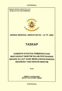 Konsepsi Strategi Pemberdayaan Masyarakat Maritim Dalam Pertahanan Negara Di Laut Guna Mewujudkan Bangsa Indonesia Yang Bervisi Maritim