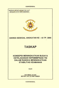 Konsepsi Meningkatkan Budaya Keteladanan Kepemimpinan Tni Dalam Rangka Meningkatkan Stabilitas Keamanan