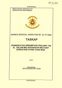 Peningkatan Kemampuan Prajurit TNI AL Dalam Melaksanakan Military Operation Other Than War