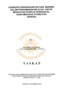 Konsepsi Pengerahan Satuan Marinir Dalam Pengamanan Wilayah Untuk Mengatasi Konflik Horisontal Guna Menjaga Stabilitas Bangsa