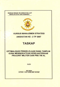 Optimalisasi Pengelolaan Dana TABPLIN Guna Meningkatkan Kesejahteraan Prajurit Militer Dan PNS TNI AL