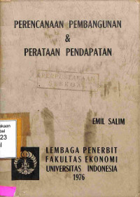 Perencanaan Pembangunan Dan Perataan Pendapatan