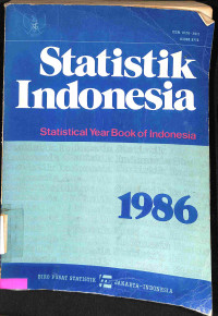 Statistik Indonesia-Statistical Year Book of Indonesia 1986