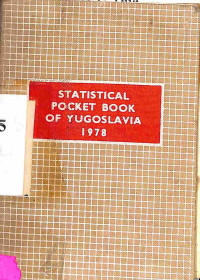 Statistical Pocket Book of Yogoslava 1978