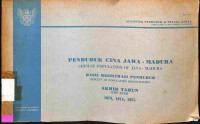 Penduduk Cina Jawa - Madura