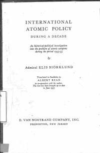 International Atomic Policy.During A Decade