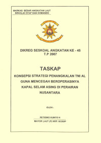 Konsepsi Strategi Penangkalan TNI AL Guna Mencegah Beroperasinya Kapal Selam Asing Di Perairan Nusantara