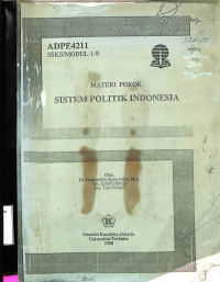 Materi Pokok Sistem Politik di Indonesia