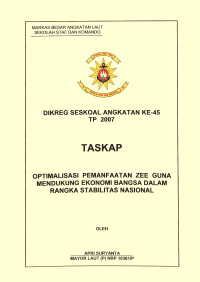 Optimalisasi Pemanfaatan ZEE Guna Mendukung Ekonomi Bangsa Dalam Rangka Stabilitas Nasional