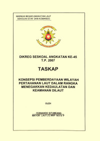 Konsepsi Pemberdayaan Wilayah Pertahanan Laut Dalam Rangka Menegakkan Kedaulatan Dan Keamanan Dilaut