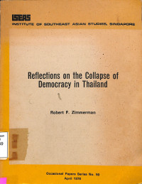 Reflections on the Collepse of Democracy in Thailand