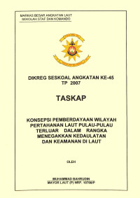 Konsepsi Pemberdayaan Wilayah Pertahanan Laut Pulau-Pulau Terluar Dalam Rangka Menegakkan Kedaulatan Dan Keamanan Di Laut