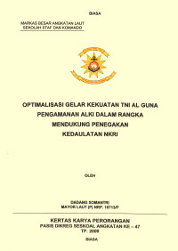 Konsepsi Pola Pertahanan Maritim Indonesia Guna Menghadapi Berbagai Ancaman Dalam Rangka Meningkatan Pertahanan Negara Di Laut