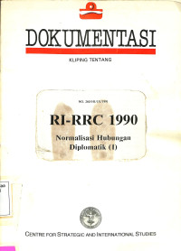 RI-RRC 1990 Normalisasi Hubungan Diplomatik (1)