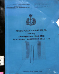 Pokok-pokok Pikiran TNI-AL Tentang Aktualisasi Peran ABRI Menghadapi Tantangan Abad-21