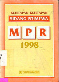 Ketetapan Sidang Istimewa MPR 1998