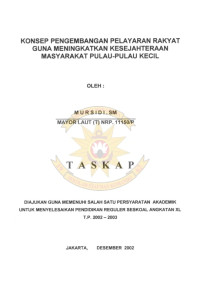 Konsep Pengembangan Pelayaran Rakyat Guna Meningkatkan Kesejahteraan Masyarakat Pulau- Pulau Kecil