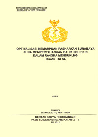 Optimalisasi Kemampuan Fasharkan Surabaya Guna Mempertahankan Daur Hidup KRI Dalam Rangka Mendukung Tugas TNI AL