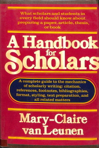 A Handbook for Scholars