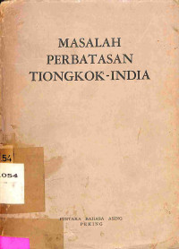 Masalah Perbatasan Tiongkok-India