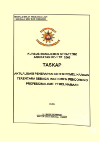 Optimalisasi Pelaksanaan Fungsi Kepolisian Militer Dalam Rangka Menurunkan Tingkat Angka Pelanggaran Dan Kejahatan Prajurit TNI AL