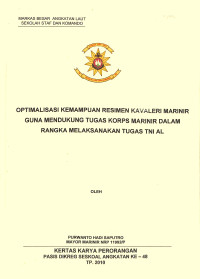 Optimalisasi kemampuan Resimen Kavaleri Marinir guna mendukung tugas Korps Marinir dalam rangka melaksanakan tugas TNI AL