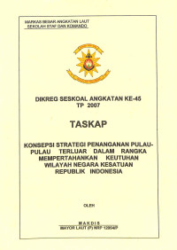 Konsepsi Startegi Penanganan Pulau-Pulau Terluar Dalam Rangka Mempertahankan Keutuhan Wilayah Negara Kesatuan Republik Indonesia