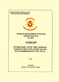 Optimalisasi Situs Web Sebagai Sarana Public Relations Dalam Upaya Membangun Citra TNI AL