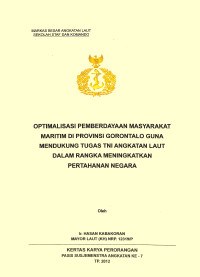 Optimalisasi Pemberdayaan Masyarakat Maritim Di Provinsi Gorontalo Guna Mendukung Tugas TNI Angkatan Laut Dalam Rangka Meningkatkan Pertahanan Negara