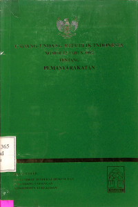 UNDANG-UNDANG RI NO 12 TAHUN 1995 TENTANG PEMASYARAKATAN