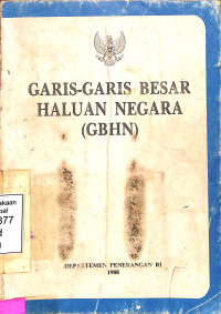 Garis-Garis Besar Haluan Negara (GBHN)