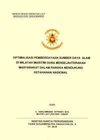 Optimalisasi Pemberdayaan Sumber Daya Alam Di Wilayah Maritim Guna Mensejahterakan Masyarakat Dalam Rangka Mendukung Ketahanan Nasional