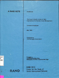 The South Atlantic Crisis of 1982: Implications for Nuclear Crisis Managemen