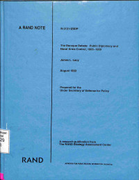 The Baroque Debate: Public Diplomacy and Naval Arms Control, 1989