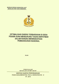 Optimalisasi Energi Terbarukan Di Desa Pesisir Guna Mendukung Tugas Dispotmar Dalam Rangka Meningkatkan Pembangunan Nasional