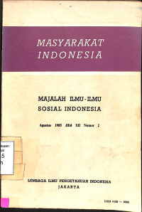 Majalah Ilmu-ilmu Sosial Indonesia, April 1986. Jilid XII No. 2