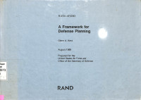 A Framework for Defense Planning