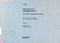 The Army in a Changing World. The Role of Organizational Vision