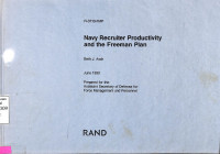 Navy Recruiter Productivity And The Freeman Plan