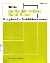 INDEKS Berita dan Artikel Surat Kabar. Bidang Ilmu-Ilmu Sosial & Kemanusiaan