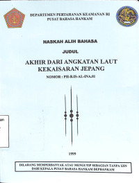 Akhir Dari Angkatan Laut Kekaisaran Jepang