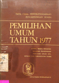 Tata-Cara Penyelenggaraan Perhitungan Suara Pemilihan Umum Tahun 1977