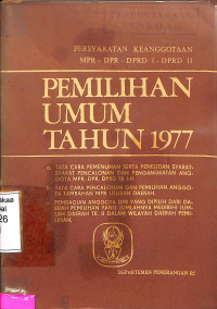 PEMILIHAN UMUM TAHUN 1977