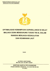 Optimalisasi Kemampuan Surveillance Di Selat Malaka Guna Mendukung Tugas Tni Al Dalam Rangka Menjaga Kedaulatan Dan Keamanan Laut