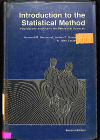 Introduction to The Statistical Method.Foundation to the Statistical Method.Second Edition