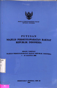 Putusan majelis permusyawaratan rakyat republik indonesia