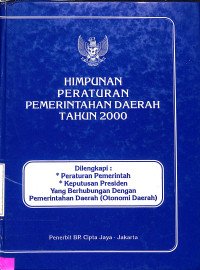 Himpunan Peraturan Pemerintahan Daerah Tahun 2000