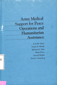 Army Medical Support for Peace Operations and Humanitarian Assistance